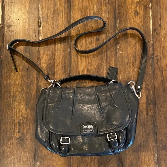 Coach Black Leather Crossbody Bag - Picture 1 of 6